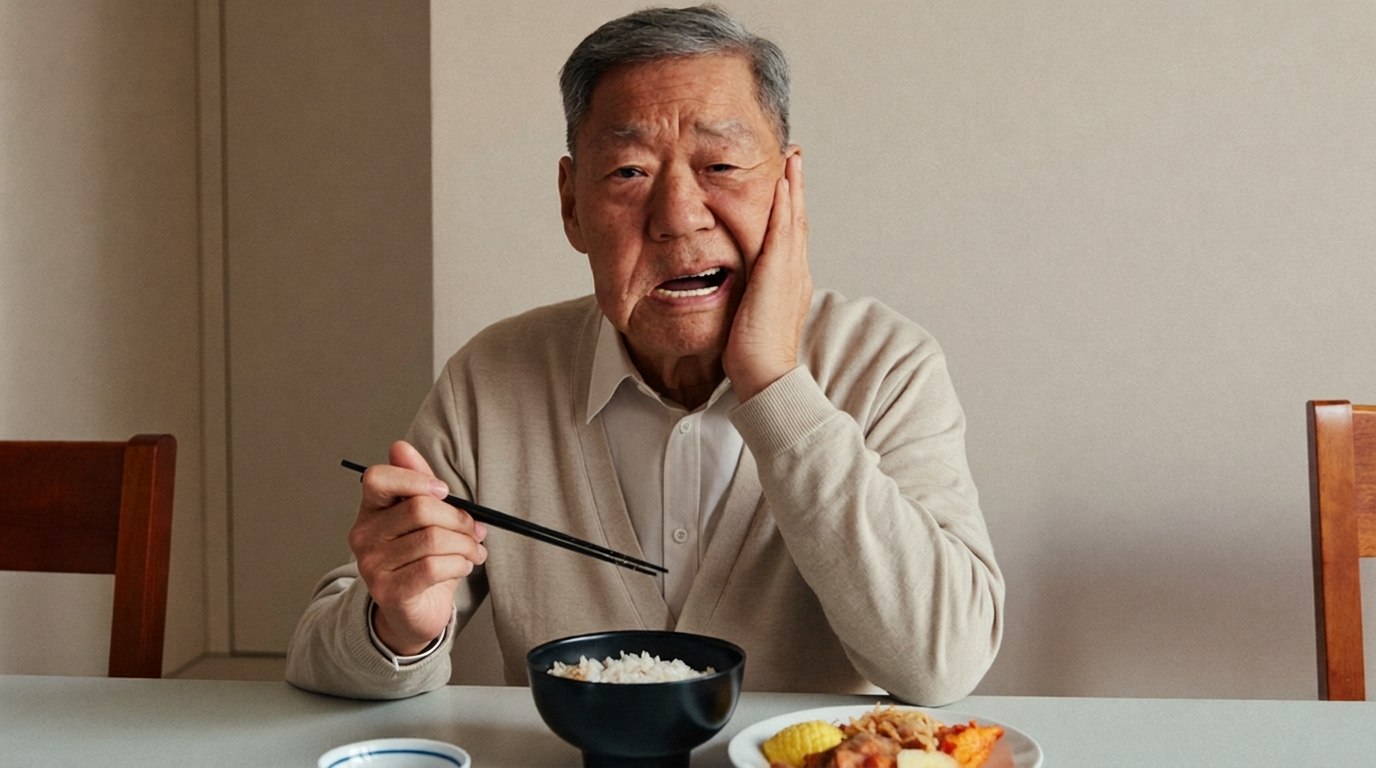 똑딱이 틀니가 들썩거려 식사가 불편한 어르신