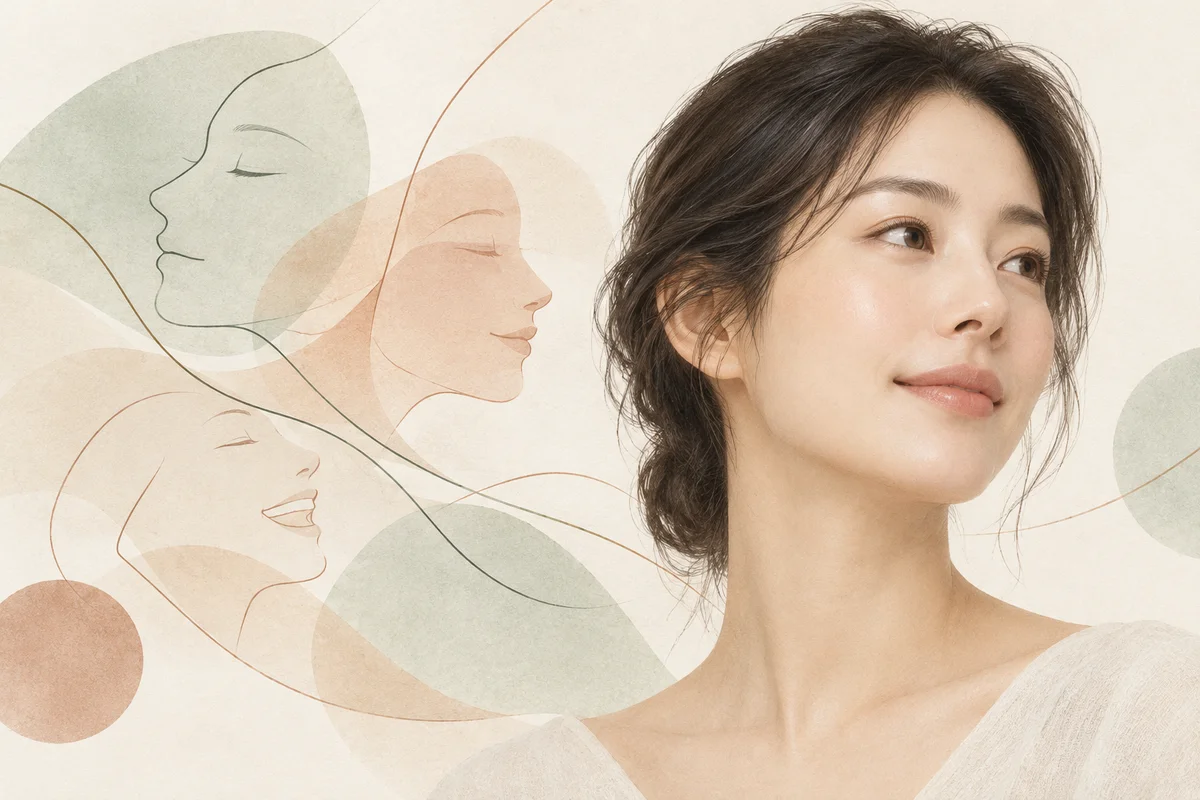 시술 상담과 선택에 관한 편집 일러스트